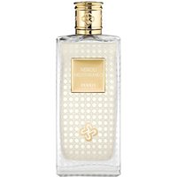 Clear glass bottle with gold cap, patterned design, and label for Perris Neroli Mediterraneo Eau de Parfum 100 ml.