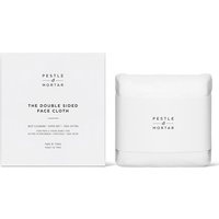 White Pestle & Mortar double sided face cloths, pack of 3, with minimalist packaging and subtle branding.