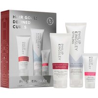 Philip Kingsley Defined Curls Gift Set with three white tubes and a silver-red box.