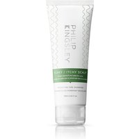 White tube of Philip Kingsley anti-dandruff shampoo with green label and zigzag design.