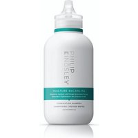 White Philip Kingsley Moisture Balancing Shampoo bottle, teal label, pointed cap, 250ml size.