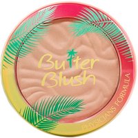 Physicians Formula Murumuru Butter Blush in pink compact with tropical leaf design and embossed powder.
