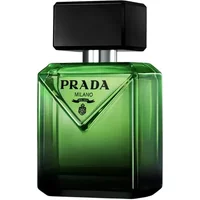 Prada Paradigme Eau De Parfum 50ml, green glass bottle with black cap and Prada logo.