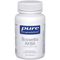 White bottle of Pure Encapsulations Boswellia AKBA capsules with blue label and 60 capsules text.
