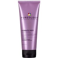 Purple tube of Pureology Hydrate Soft Softening Treatment, 200ml, with black cap and colorful logo.
