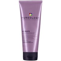 Purple tube of Pureology Hydrate Superfood Deep Treatment Mask 200ml with colorful logo and black text.