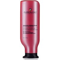 Pink Pureology Smooth Perfection Conditioner bottle, 266ml, with black cap and bold text.