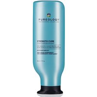 Blue Pureology Strength Cure Conditioner bottle, 266ml, with black cap and logo on front.