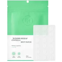 Purito Wonder Releaf Centella Spot Patches, green packaging, transparent patches, 51 count.