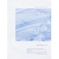 Pyunkang Yul Highly Moisturising Essence Mask 25ml with abstract blue design on white packaging.