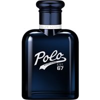 Dark blue Ralph Lauren Polo 67 Eau De Toilette bottle with silver cap and white logo.