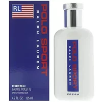 Ralph Lauren Polo Sport Fresh Eau De Toilette, white bottle with blue and red logo, 125ml size.