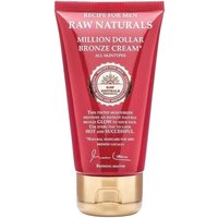 Red tube of Raw Naturals Million Dollar Bronze Cream, 75ml, with gold cap and white text detailing.