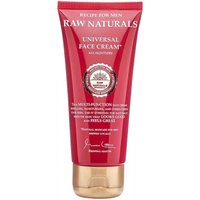 Red tube of Raw Naturals Universal Face Cream 100ml with gold cap and white text detailing.