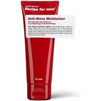 Red tube of Recipe for Men Anti-Shine Moisturiser 75ml with white text and flip-top cap.