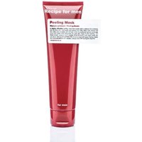 Red tube of Recipe for Men Peeling Mask with white text and flip-top cap, 100ml size.