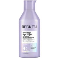 Lavender Redken Blondage High Bright Conditioner bottle, 300ml, with white label and bold black text.