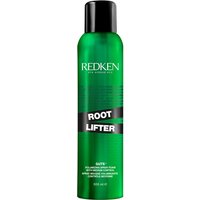 Green Redken Root Lifting Spray 300ml bottle with black cap and bold black label.