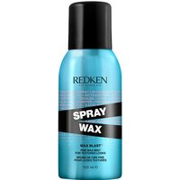 Blue Redken Spray Wax 10 bottle, 150ml, with black cap and bold black label featuring white text.