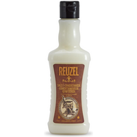 Reuzel Daily Conditioner 350ml bottle with white liquid, brown label, and black cap.