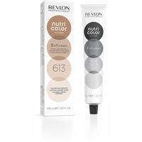 Revlon Professional Nutri Color Filters 613 tube, golden ash brown, 100 ml, with beige and brown packaging.
