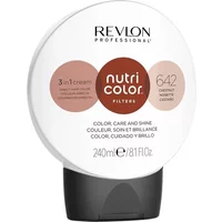 Revlon Professional Nutri Colour Filters 642 Chestnut, round white bottle with black cap, 240ml, 3-in-1 cream.