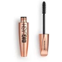 Rose gold Revolution Big Lash Volume Mascara with bold black lettering and a thick bristle brush applicator.
