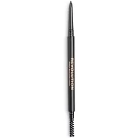 Black Revolution Precise Brow Pencil in Dark Brown with retractable tip and spoolie brush on opposite end.