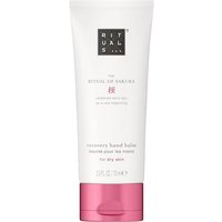 Rituals Sakura Recovery Hand Balm 70ml, white tube with pink cap and black logo.