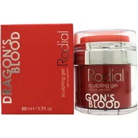 Rodial Dragon's Blood Sculpting Gel 50ml in a clear jar with red accents, next to a matching red box.