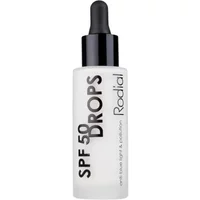 Rodial SPF 50 Drops in frosted glass bottle with black dropper and bold black text.