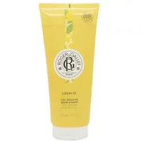 Yellow Roger & Gallet Cedrat Wellbeing Shower Gel 200ml tube with white cap and circular logo.