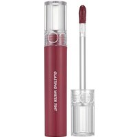 Red rom&nd GLASTING WATER TINT-05 ROSE SPLASH lip tint with clear cap and applicator wand.