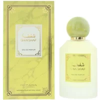 Rotana Shaghaf Eau De Parfum 100ml with a yellow box and round green cap, gold label detailing.