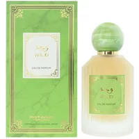 Rotana Wajd Eau De Parfum 100ml with green marble cap and matching box, gold accents on label and packaging.
