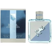 Royal Copenhagen 1775 Eau De Toilette 100ml, square glass bottle with silver cap, blue and silver box.
