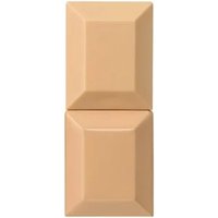 Peach rectangular perfume bottle with geometric facets, Sabrina Carpenter Caramel Dream Bite Size EDP 10ml.