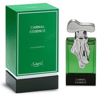 Green Sapil Carnal Essence EDP 100ml bottle with silver abstract cap, next to matching green box.