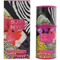 Sarah Jessica Parker NYC perfume 30ml, vibrant floral and zebra print box, pink and yellow accents on bottle.