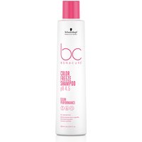 Schwarzkopf BC Clean Color Freeze Shampoo 250ml, white bottle with pink cap and text.