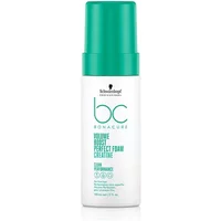 White Schwarzkopf Bonacure Volume Boost Perfect Foam bottle with green text and pump dispenser, 150ml size.