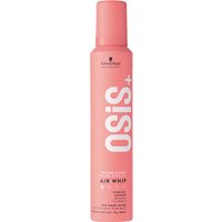 Pink Schwarzkopf OSiS+ Air Whip Flexible Mousse 200ml canister with bold white text and logo.