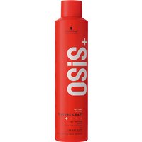 Red Schwarzkopf OSIS+ Dry Texture Spray bottle, 300ml, with bold white lettering and sleek cylindrical design.