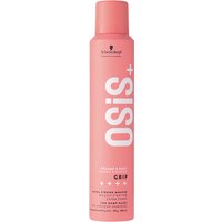 Pink Schwarzkopf OSIS+ Grip Extra Strong Mousse canister with white text and logo, 200ml size.