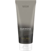 Gray tube of Scottish Fine Soaps Oakmoss Body Cream, 200ml, with white cap and minimalist design.