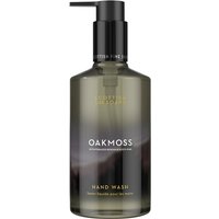 Greenish-brown pump bottle of Scottish Fine Soaps Oakmoss Hand Wash, 300ml, with gold text and black cap.