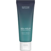 Blue-green tube of Scottish Fine Soaps Sea Kelp Body Cream, 75ml, with white cap and elegant branding.