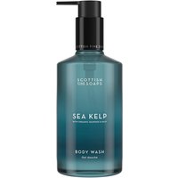 Blue-green pump bottle of Scottish Fine Soaps Sea Kelp Body Wash, 300ml, with minimalist white text.