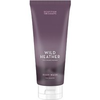 Purple tube of Scottish Fine Soaps Wild Heather Body Wash, 200ml, with white text and minimalist design.