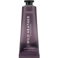 Purple tube of Scottish Fine Soaps Wild Heather Hand Cream, 30ml, with black cap and white text.